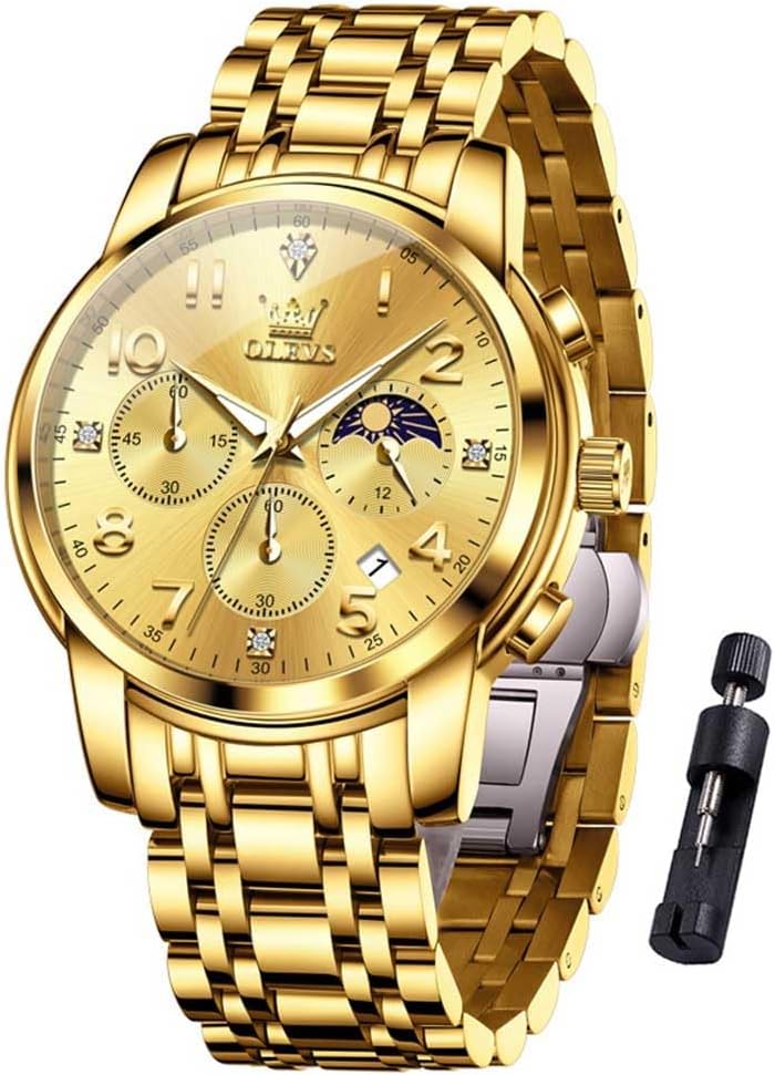 OLEVS Watch Men Luxury Classic Big Face